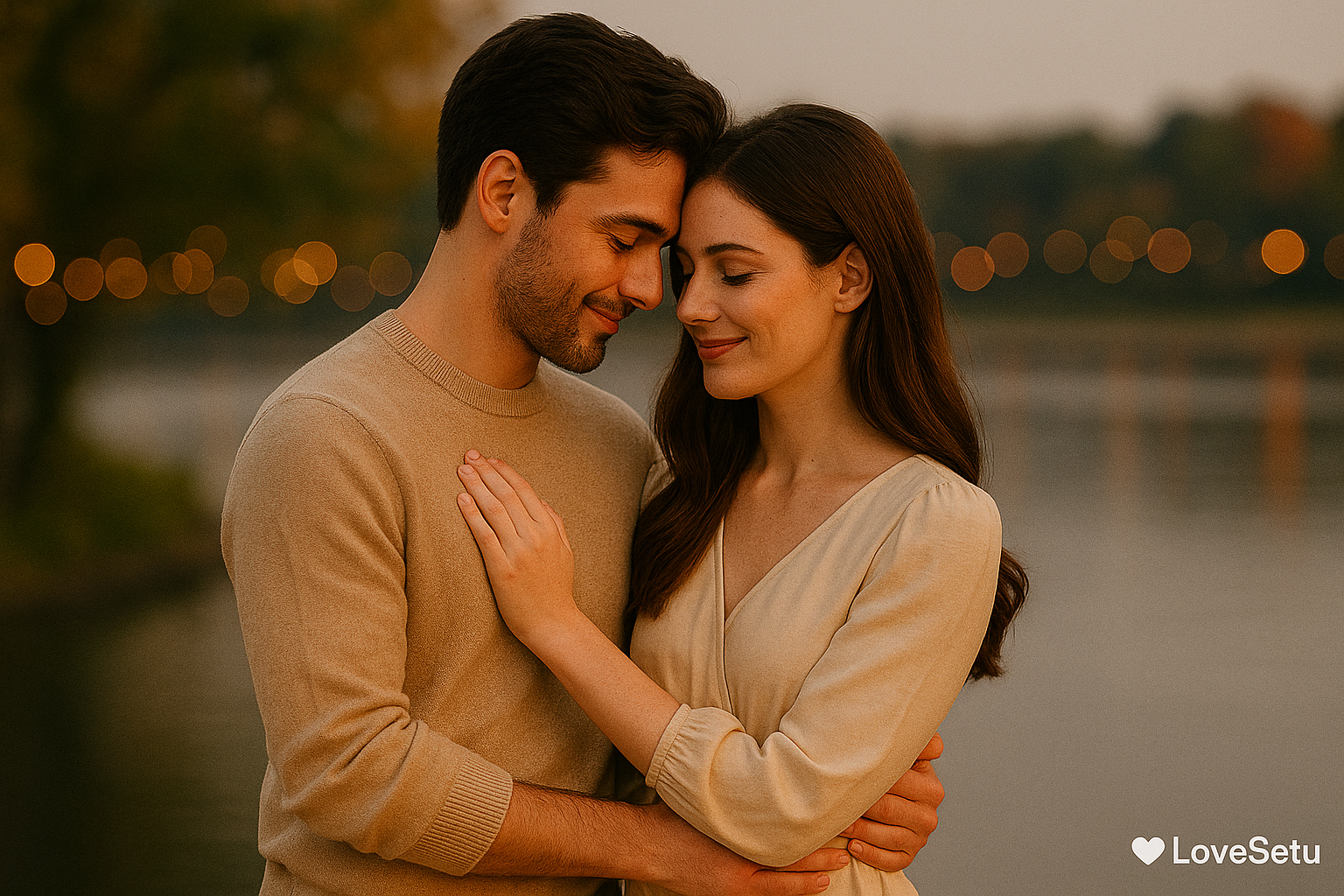 Candlelit romantic scene